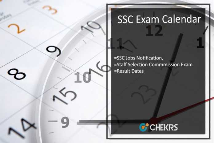 SSC Exam Calendar 2024-25, Staff Selection Exam Date Schedule Pdf