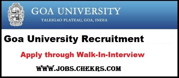Goa University Recruitment 2024