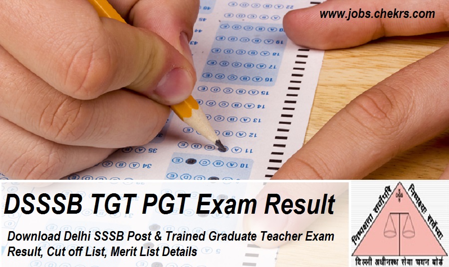 DSSSB TGT PGT Result 2024
