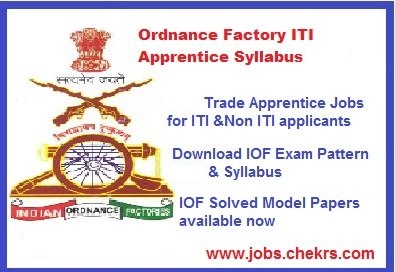 Ordnance Factory ITI Apprentice Syllabus 2024