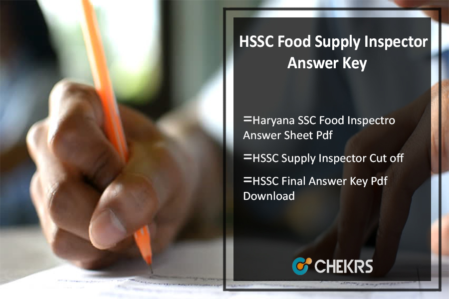 HSSC Food Supply Inspector Answer Key 2022