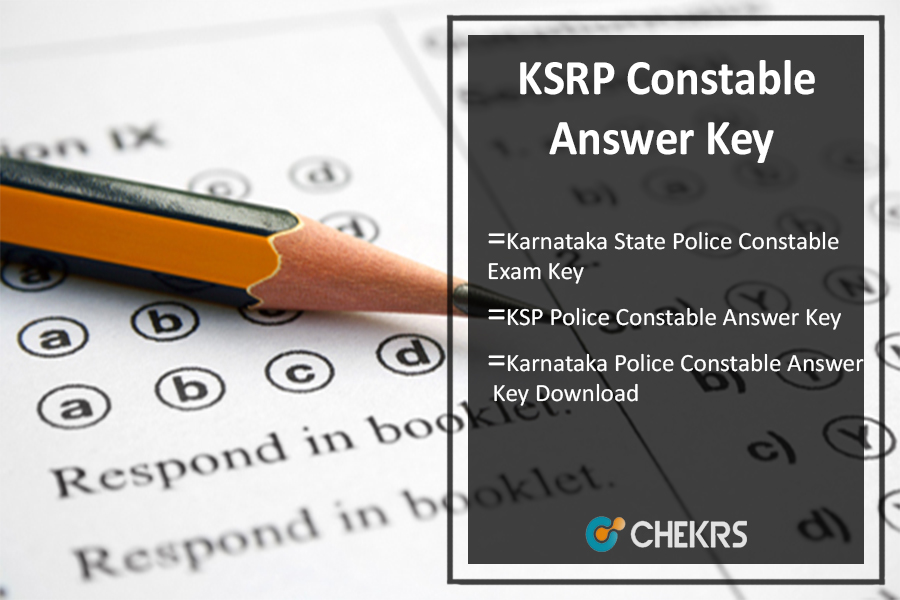KSRP Constable Answer Key 2021 Karnataka