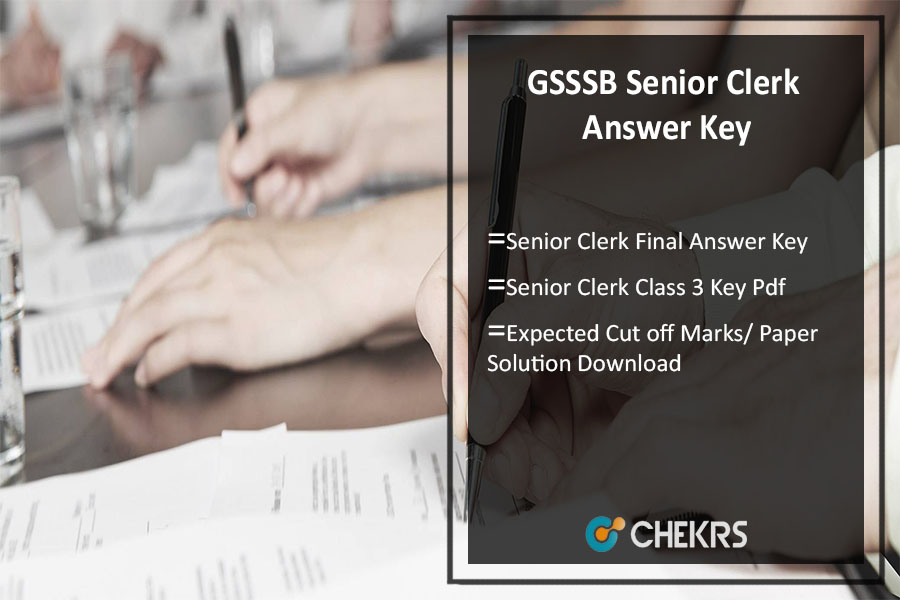 GSSSB Senior Clerk Answer Key 2024