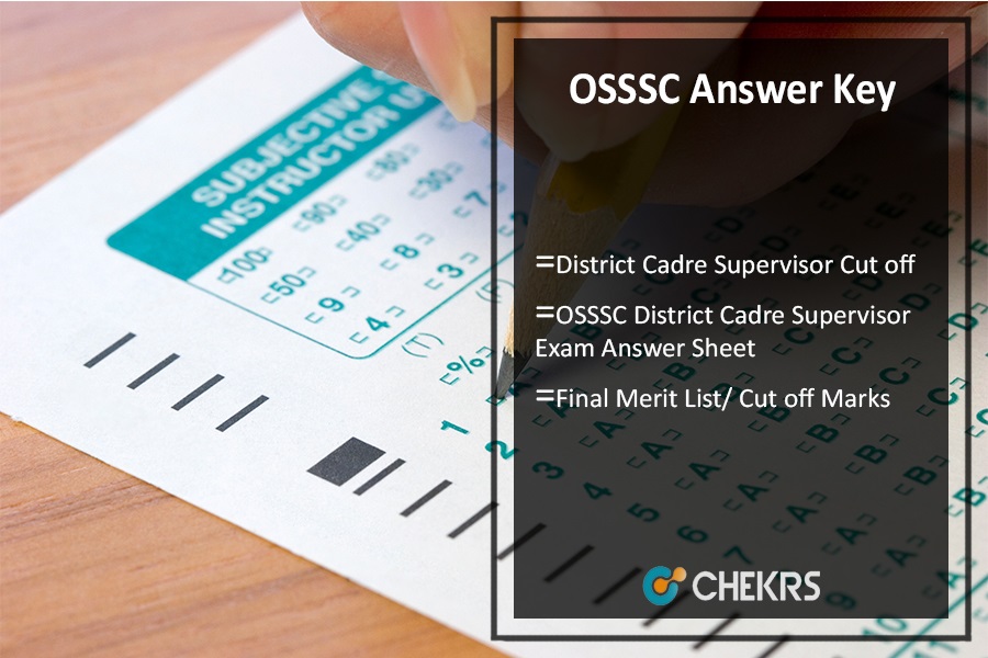 OSSSC District Supervisor Answer Key 2024- Cut Off Marks