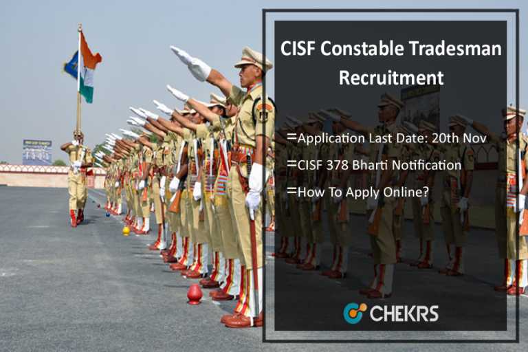 CISF Tradesman Recruitment 2024 Constable Apply Online