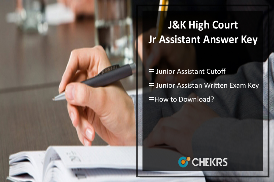 JK High Court Junior Assistant Answer Key 2024- Jr Asst Sheet