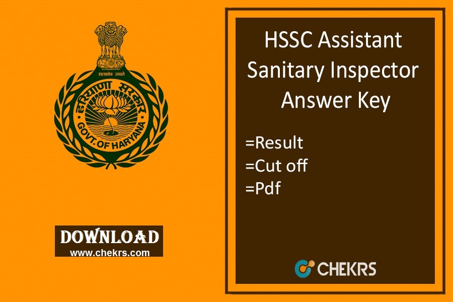 HSSC Assistant Sanitary Inspector Answer Key 2022- Cutoff, Result
