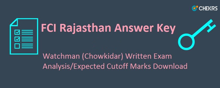 FCI Rajasthan Answer Key 2022