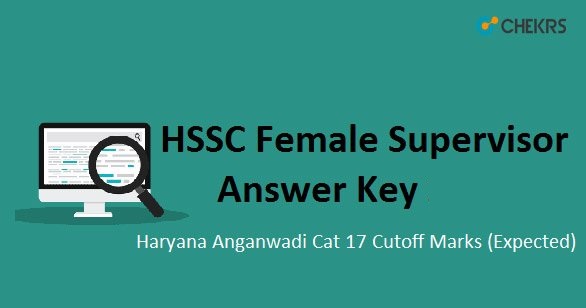 HSSC Female Supervisor Answer Key 2022