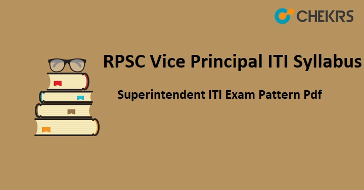 RPSC Vice Principal ITI Syllabus 2024