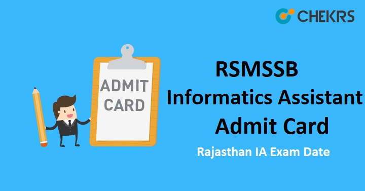 RSMSSB Informatics Assistant Admit Card 2022
