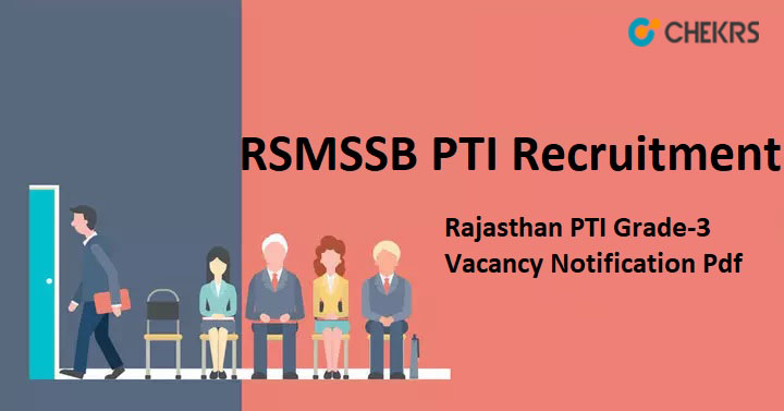 RSMSSB PTI Recruitment 2022