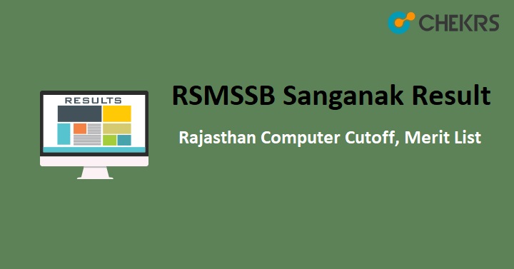 RSMSSB Sanganak Exam Result 2022