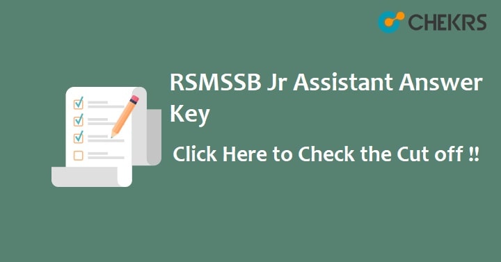RSMSSB Junior Assistant Answer Key 2023