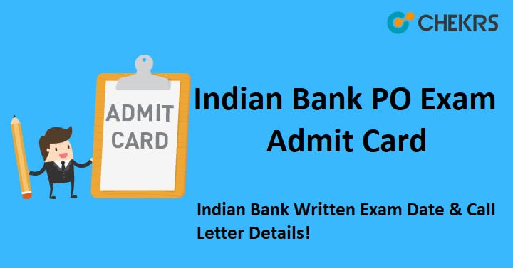 Indian Bank PO Admit Card 