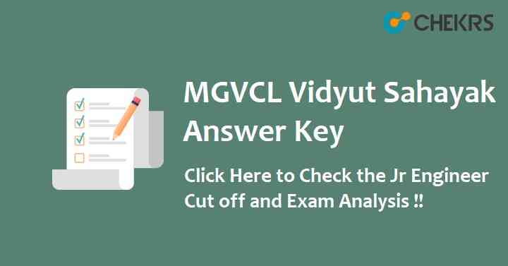 MGVCL Vidyut Sahayak Answer Key 2021